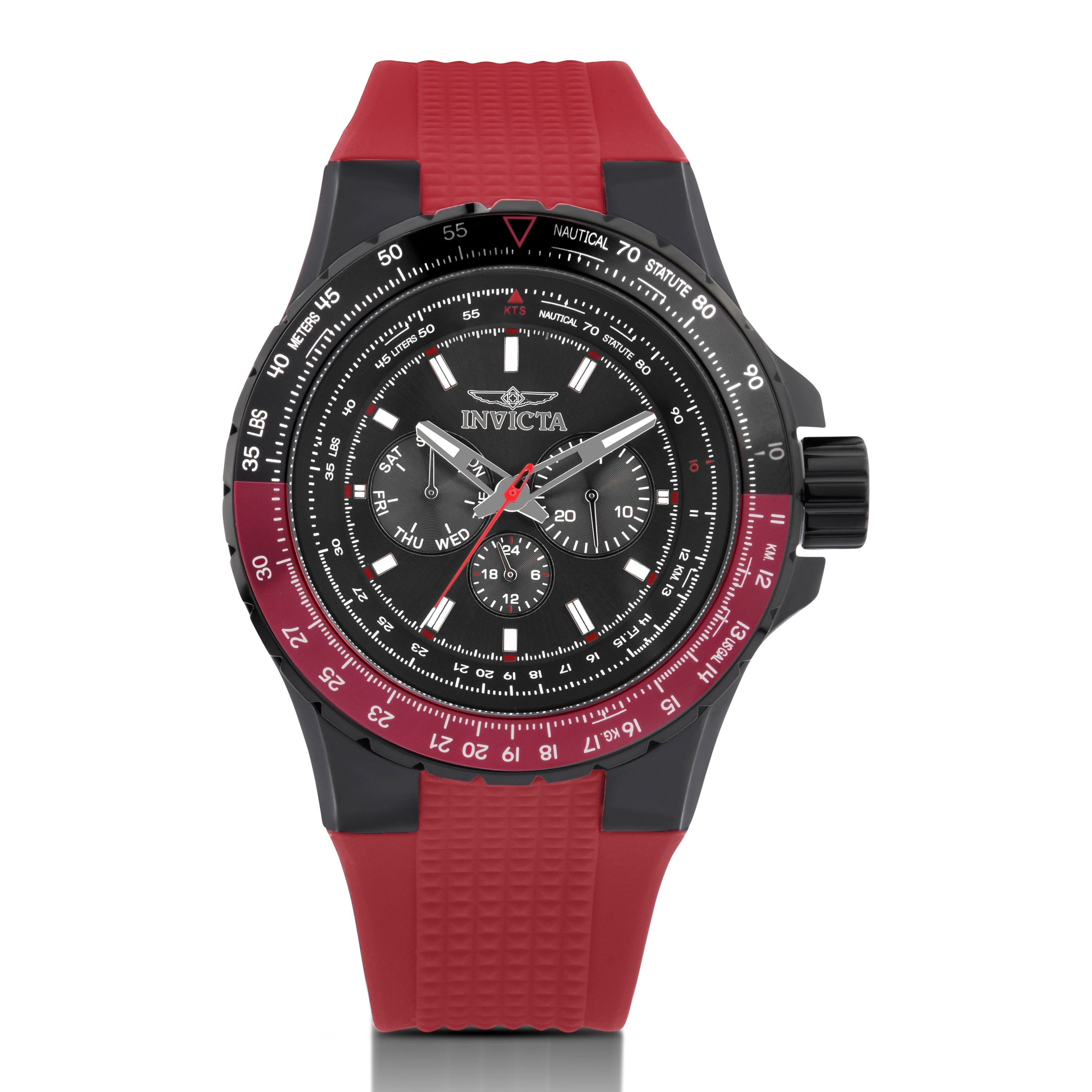 Invicta Aviator Quartz Black Dial Gent&