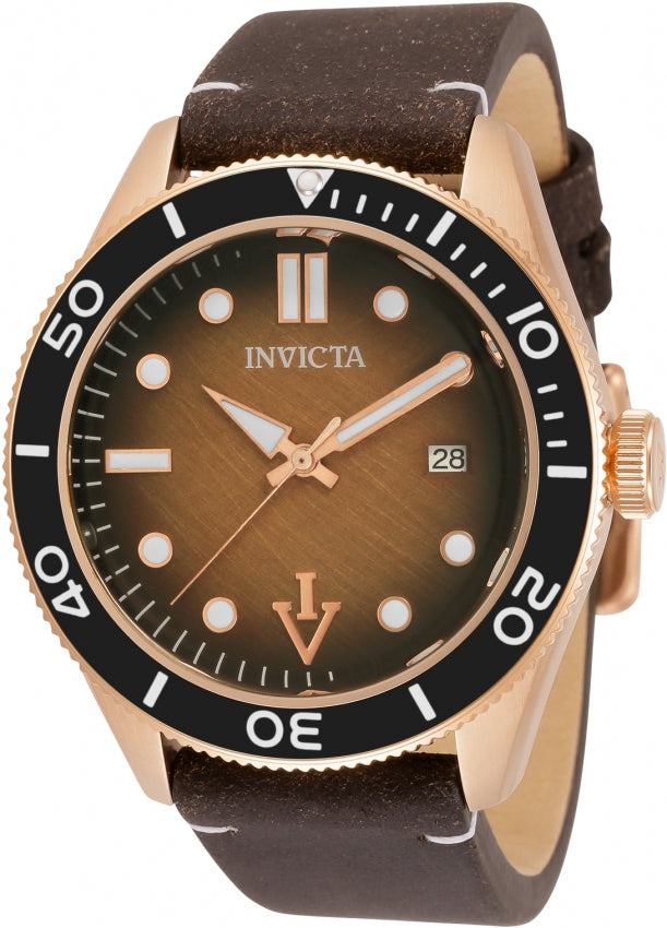 Invicta Vintage Automatic Brown Dial Analog Watch For Gents - 33517