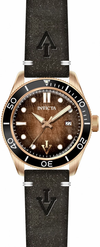 Invicta Vintage Automatic Brown Dial Analog Watch For Gents - 33517