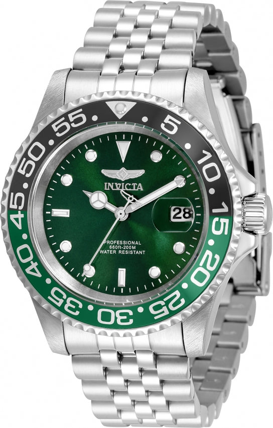 Invicta Pro Diver Quartz Green Dial Analog Watch For Gents - 34105