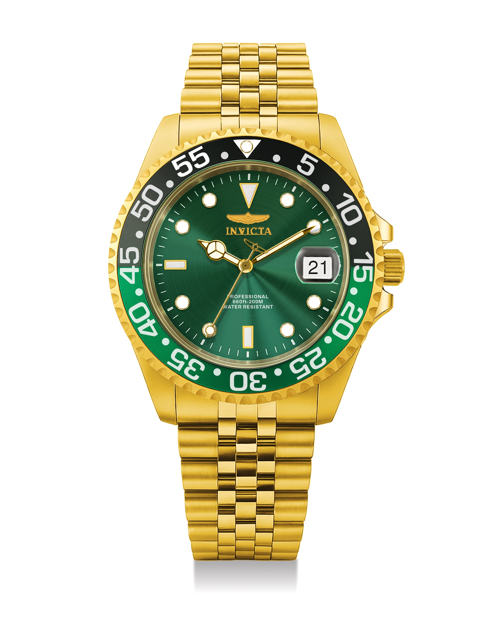 Invicta Pro Diver Quartz Green Dial Analog Watch For Gents - 36044