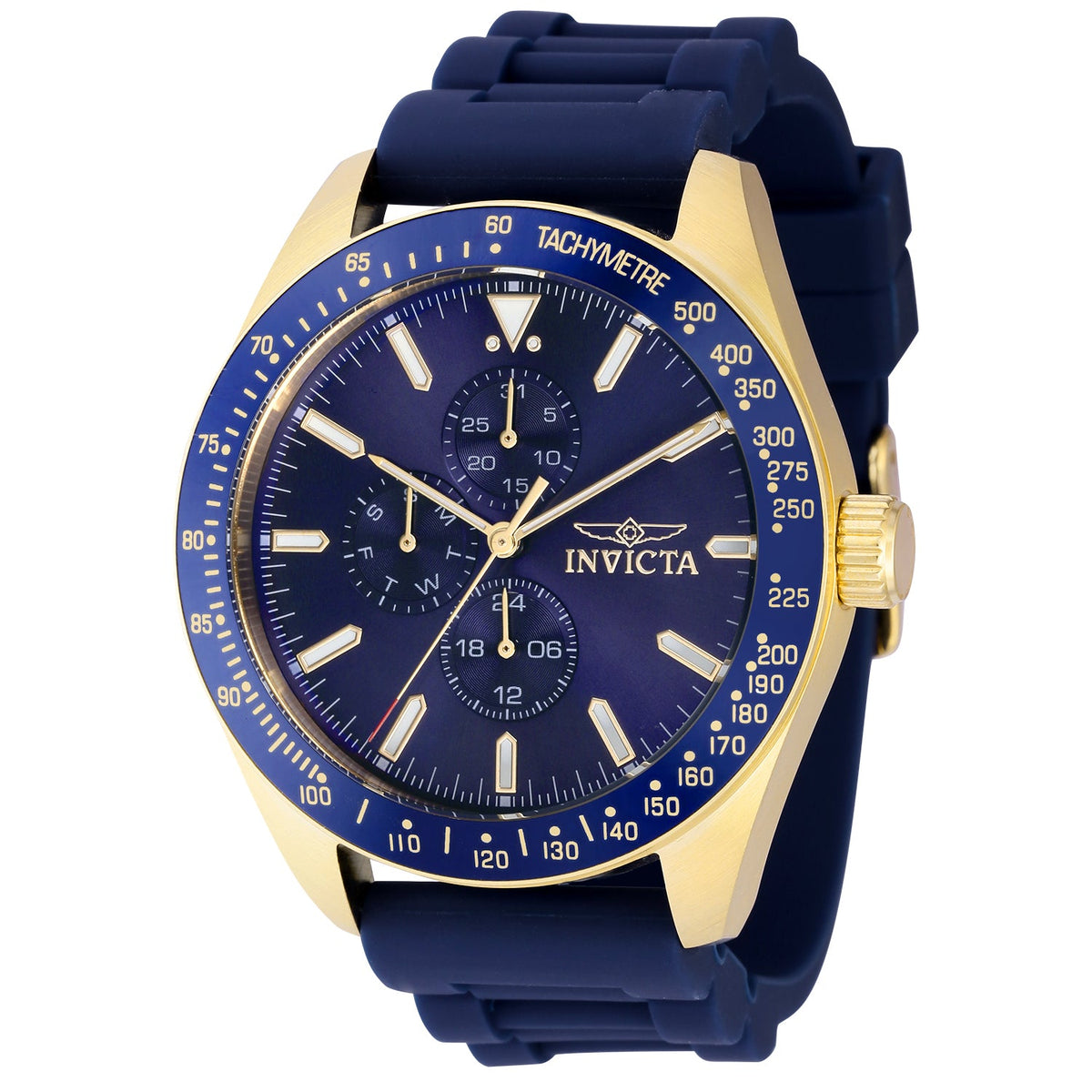 Invicta Silicone Analog Blue Dial Mens Watch-38403