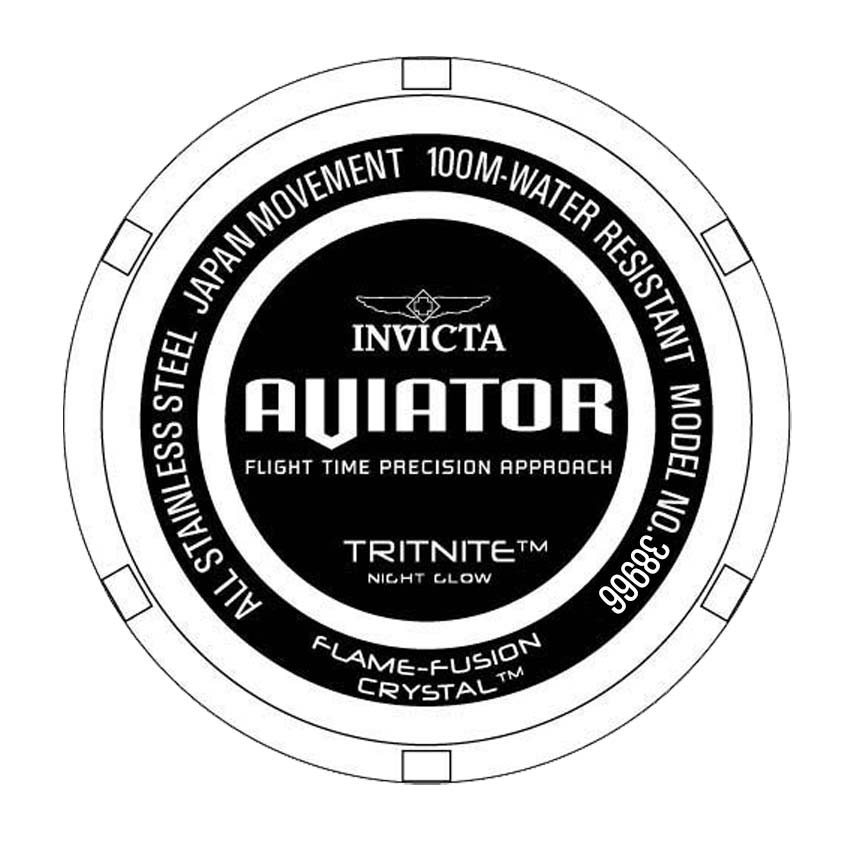 Invicta Aviator Black Dial Men&