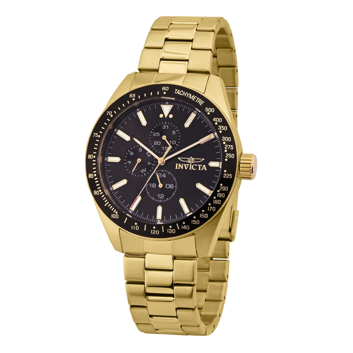 Invicta Aviator Quartz Black Dial Gents Watch - 38968