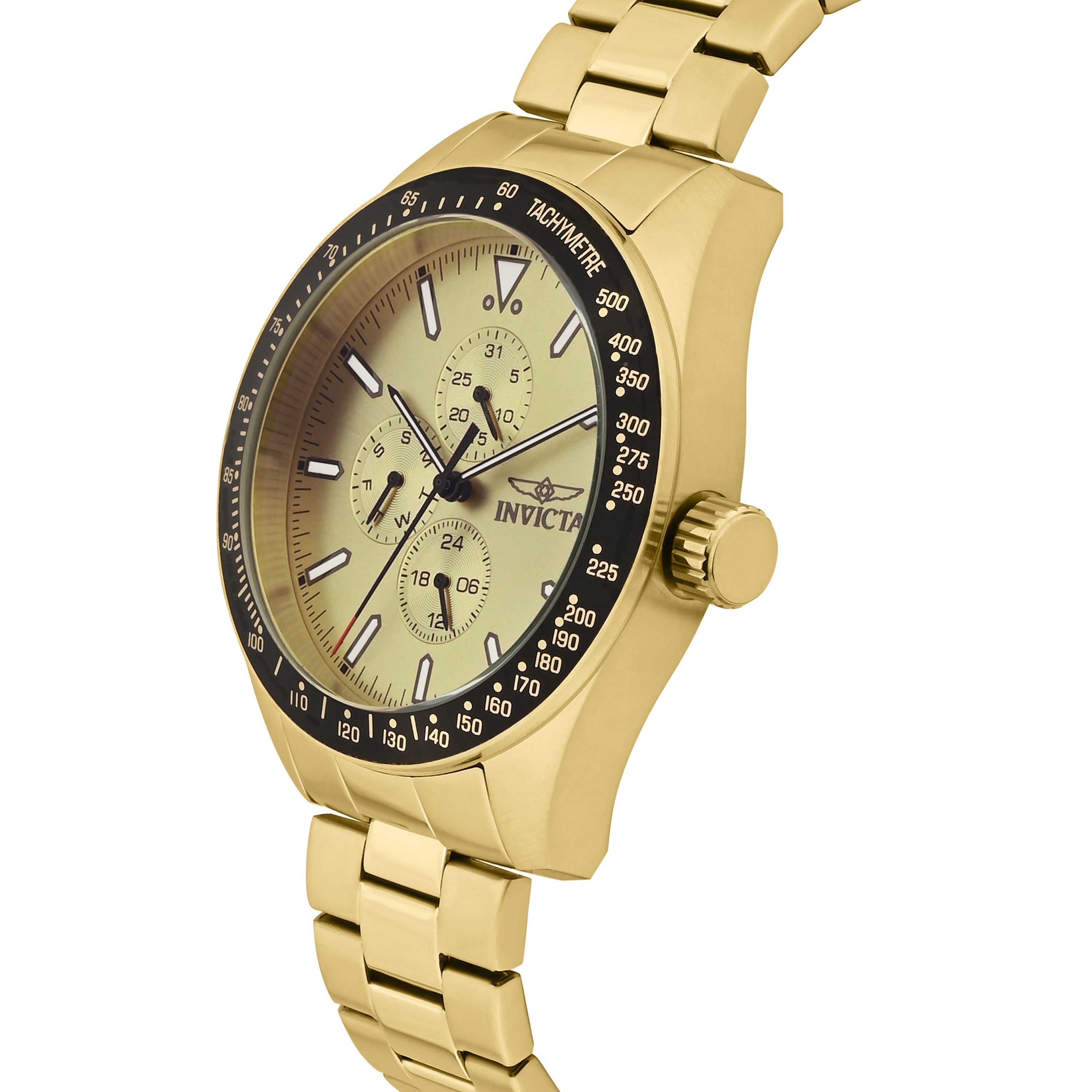 Invicta Aviator Quartz Gold Dial Gent&