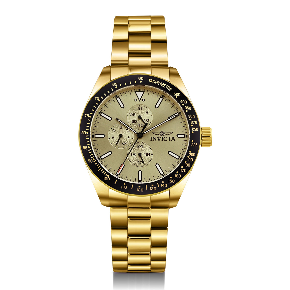 Invicta Aviator Quartz Gold Dial Gents Watch - 38970