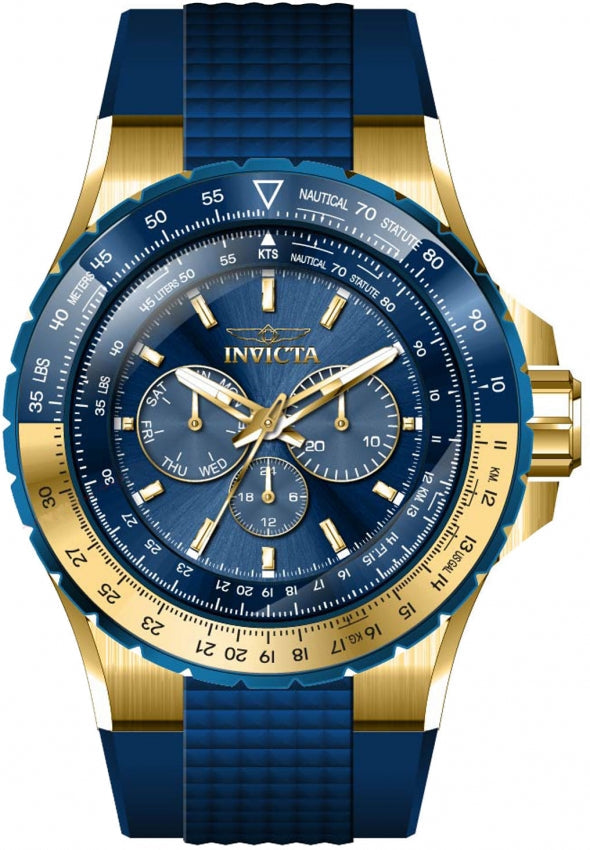 Invicta Aviator Quartz Blue Dial Analog Watch For Gents - 39309
