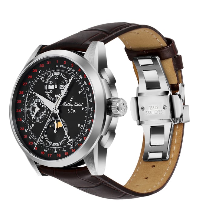 Mathey-Tissot Swiss Made Heritage Automatic Black Dial Analog Watch for Gents - H711CHTLAN