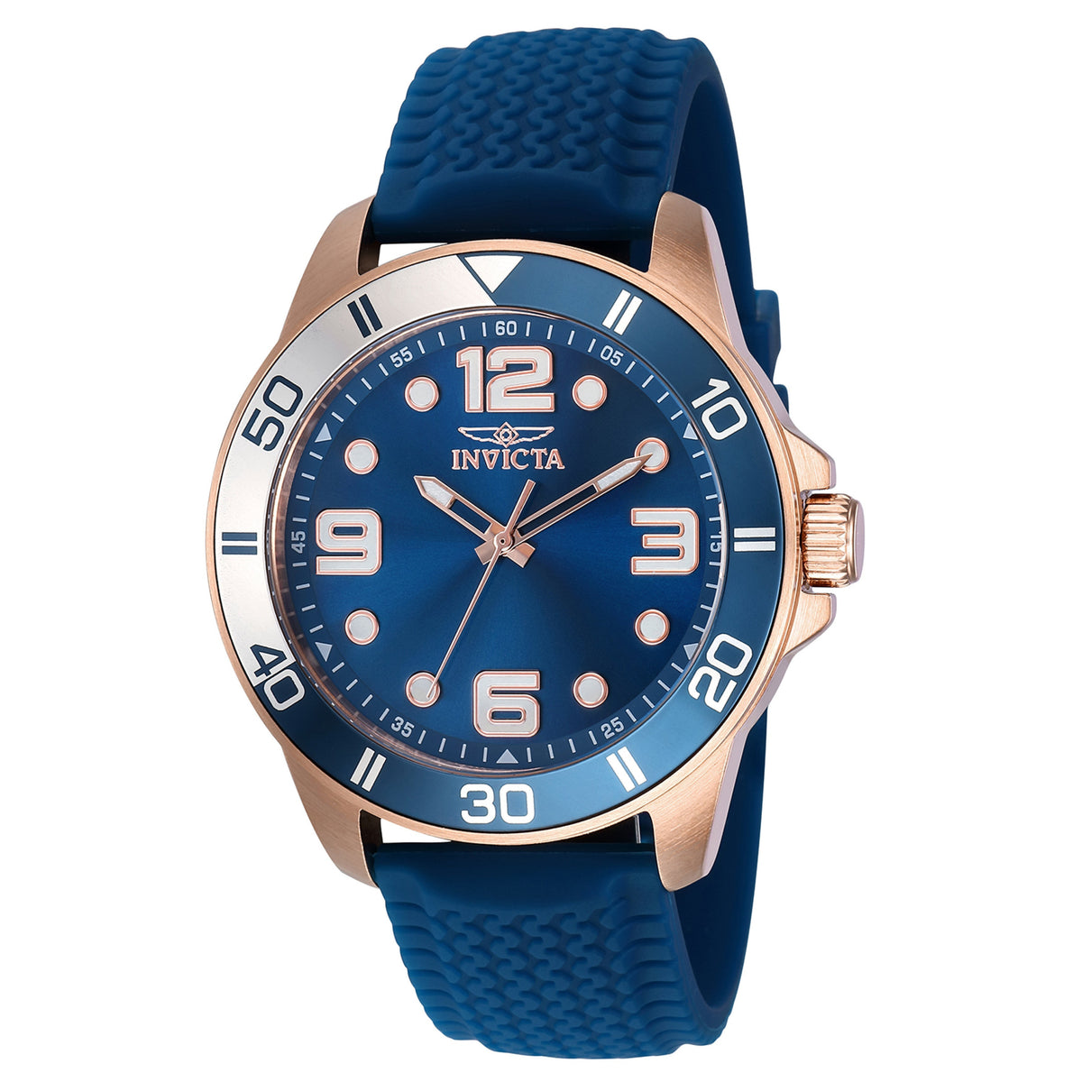 Invicta Silicone Pro Diver Quartz Analog, Dial Color Blue Watch For Men - 40032