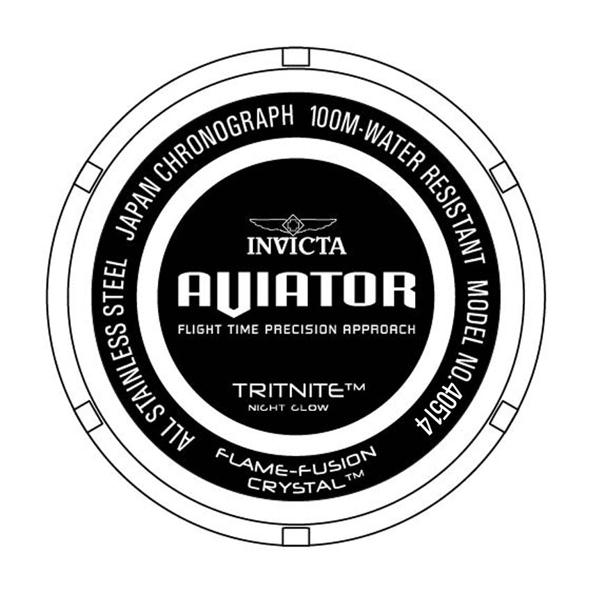Invicta Aviator Multicolour Dial Mens Quartz Watch - 40514