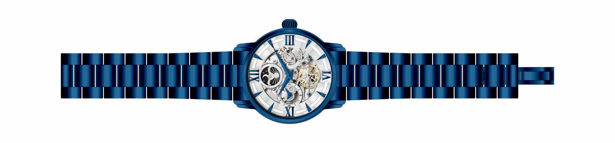 Invicta Stainless Steel Analogue Silver Dial Band Color Blue Mens Watch-40988
