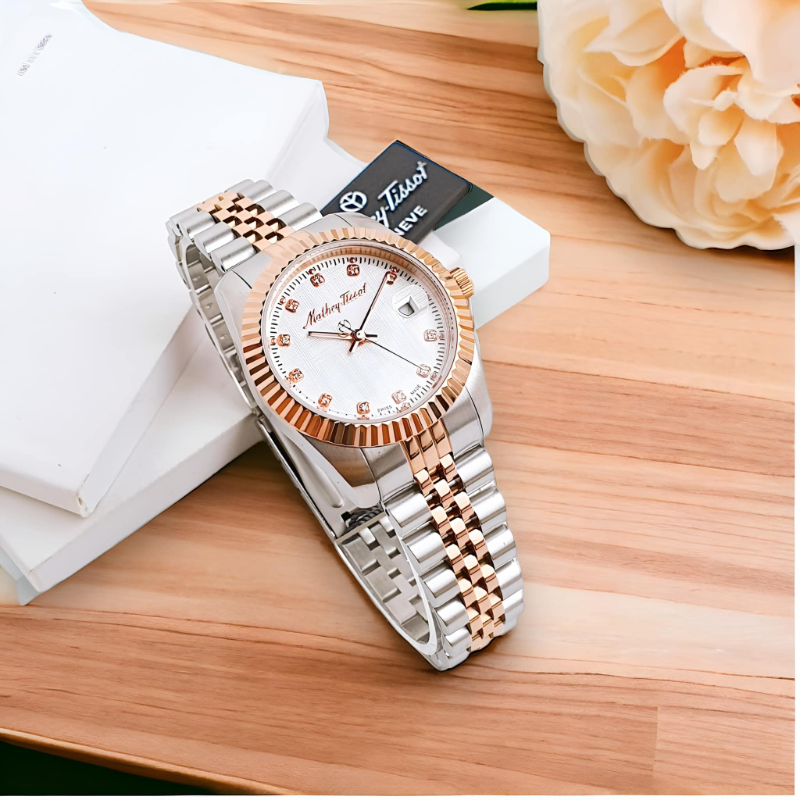 Mathey-Tissot Swiss Made Analog White Dial Ladies Watch-D810RA