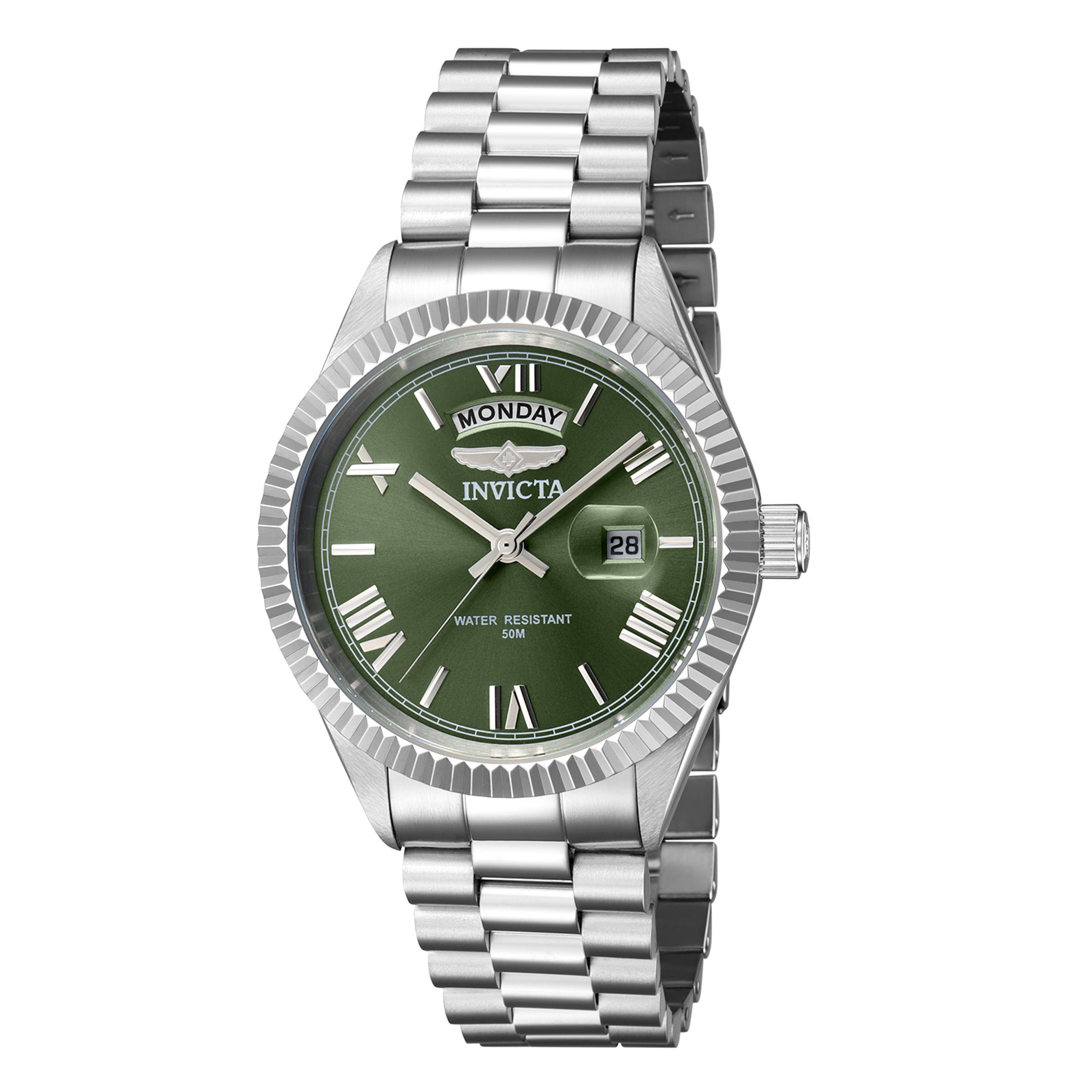 Invicta Specialty Quartz Green Dial Analog Watch For Gents - 43936