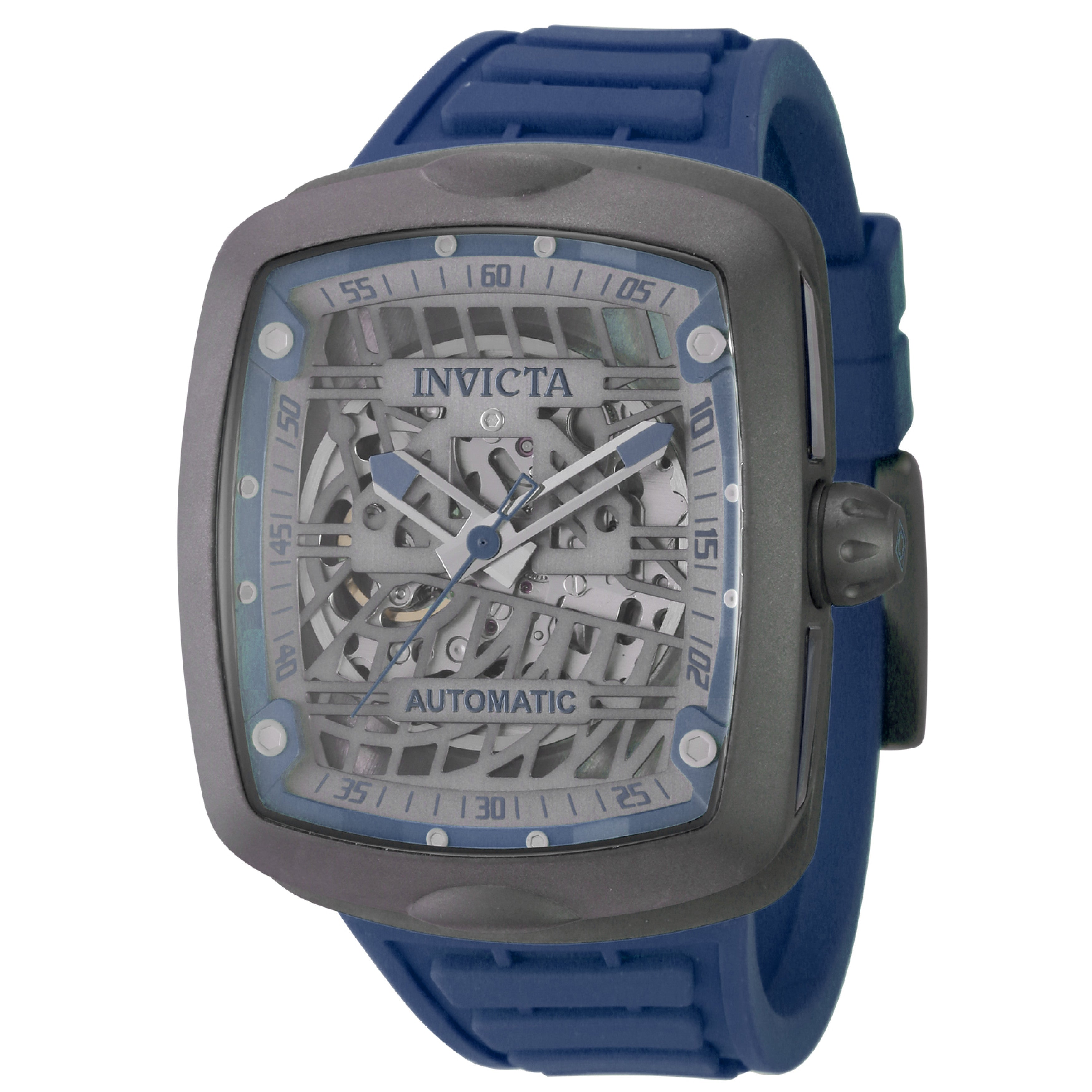 Invicta Silicone Analogue Multicolor Dial, Band Color Blue Men&