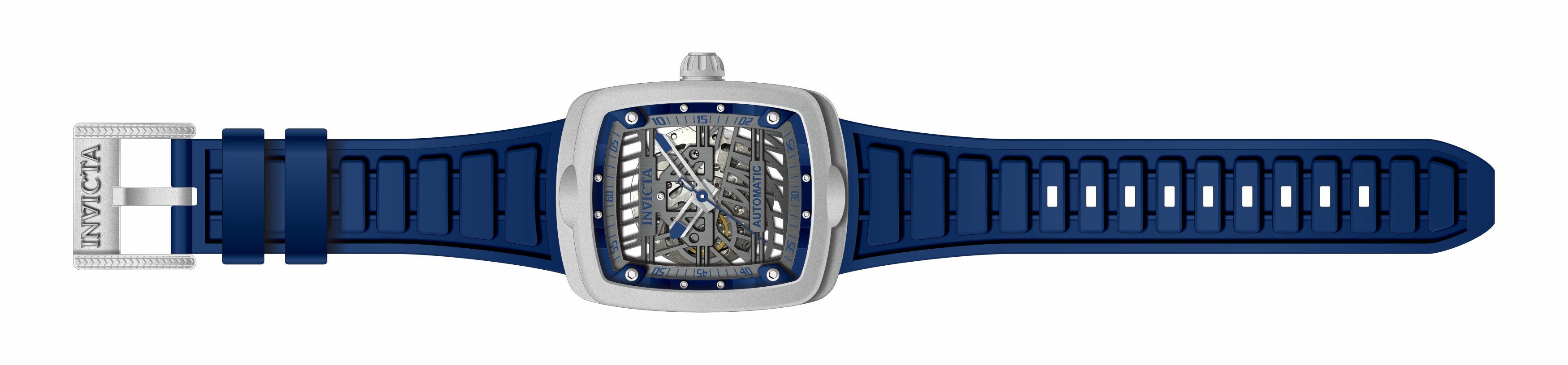 Invicta Silicone Analogue Multicolor Dial, Band Color Blue Men&