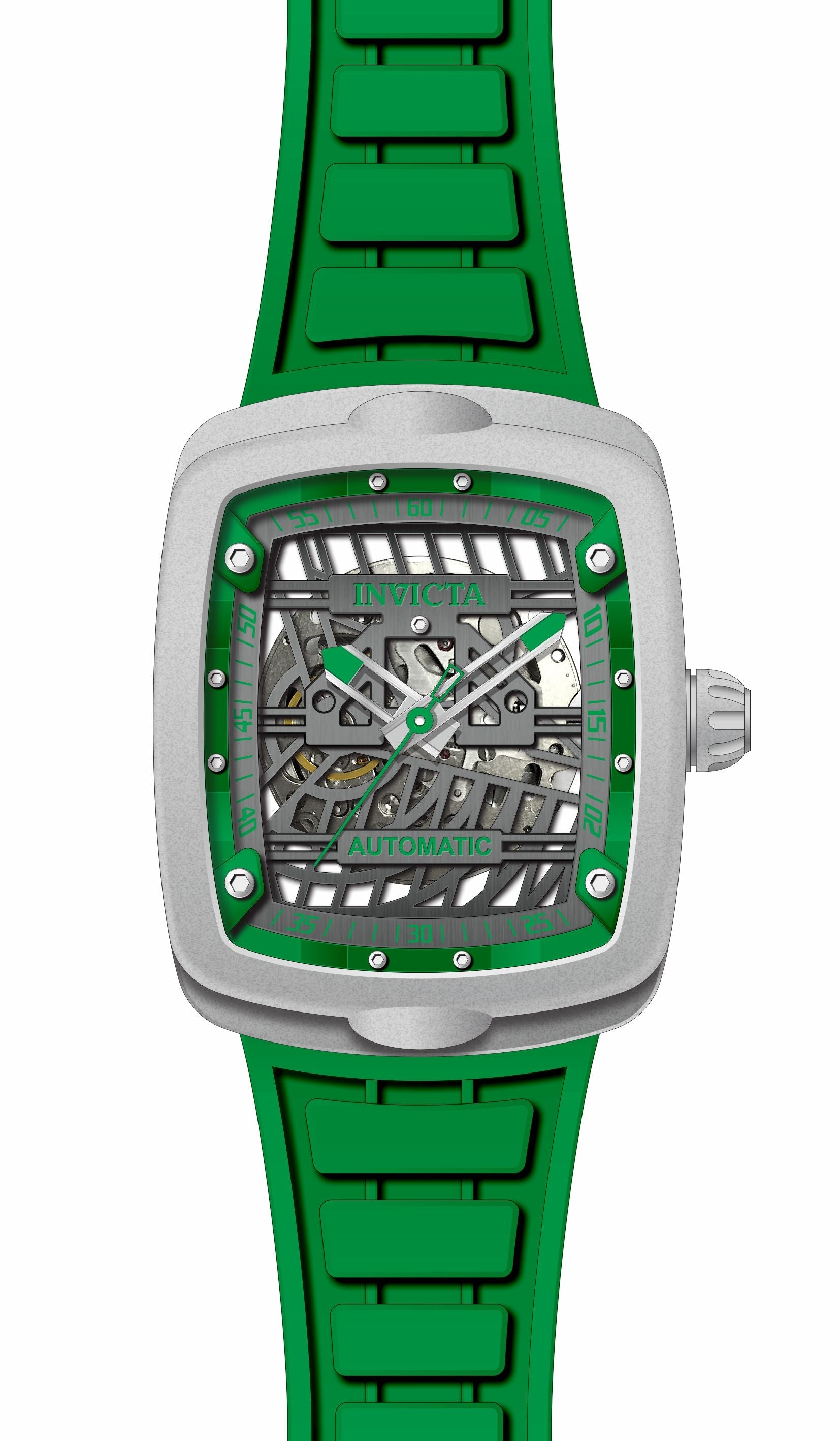 Invicta Silicone Analogue Multicolor Dial Men&