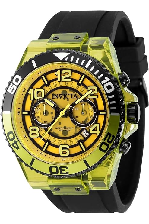 Invicta Speedway Analog Yellow Dial Men&