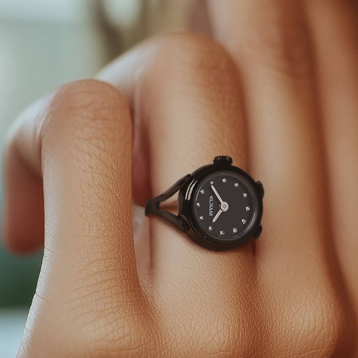 Invicta Black Finger Ring Watch For - Ladies 44484