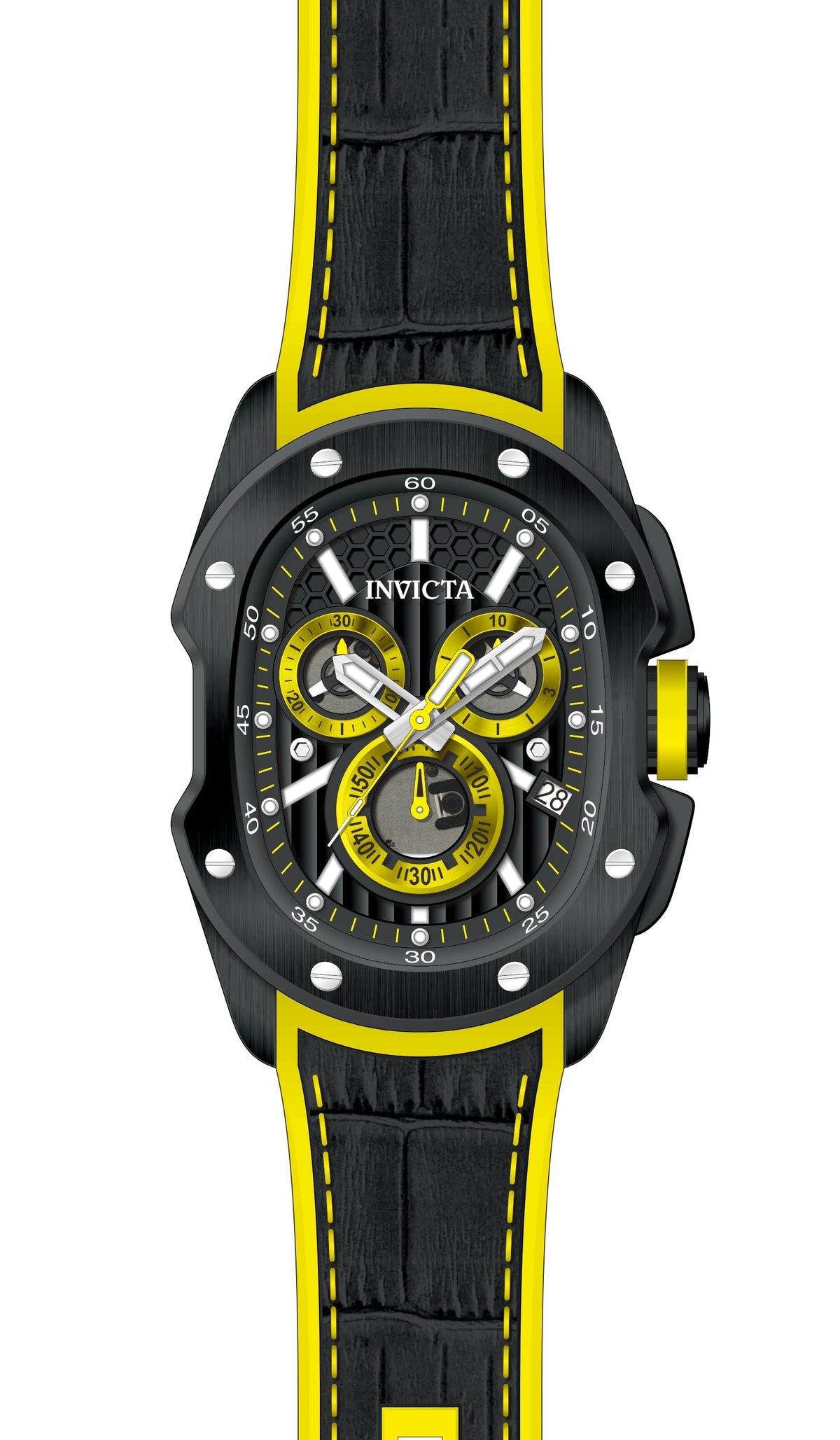 Invicta Lupah Black Dial Mens Quartz Watch - 45439