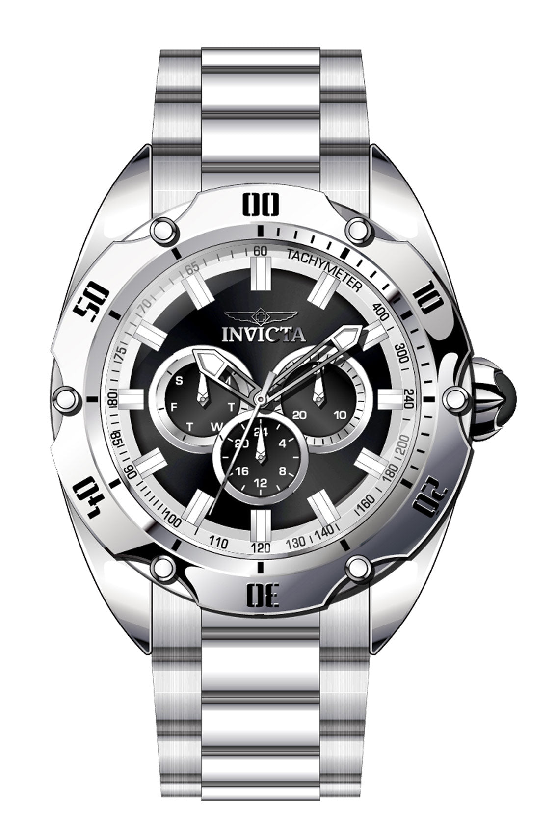 Invicta Venom Quartz Black Dial Mens Watch - 45729