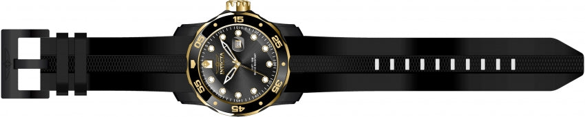 Invicta Silicone Analogue Black Dial, Band Color Black Mens Watch-45736