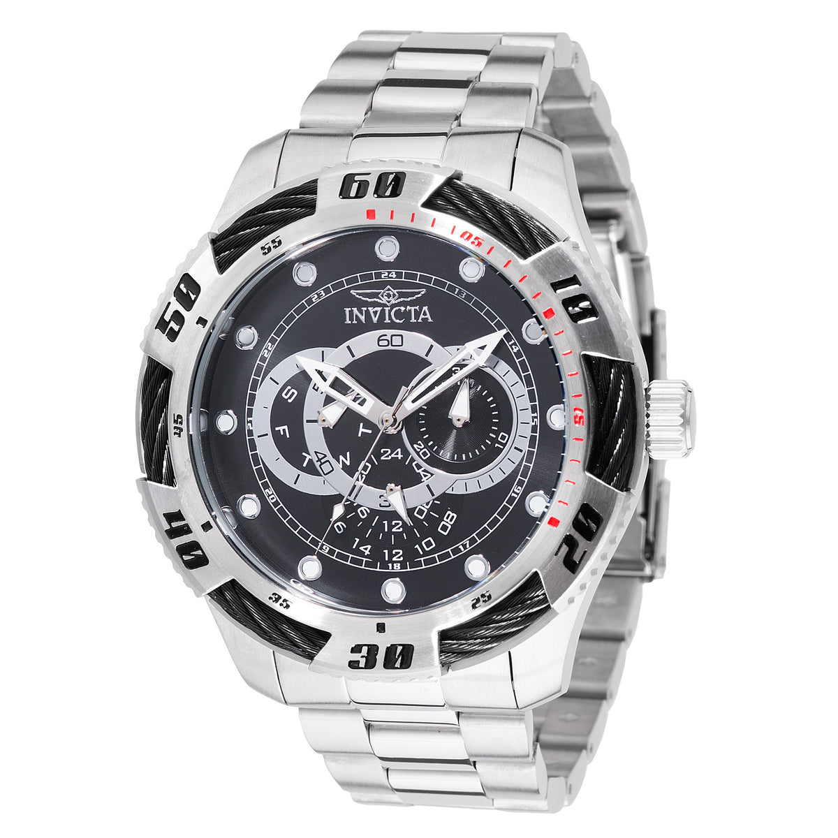 Invicta Speedway Quartz Black Dial Watch For Gents - 45755