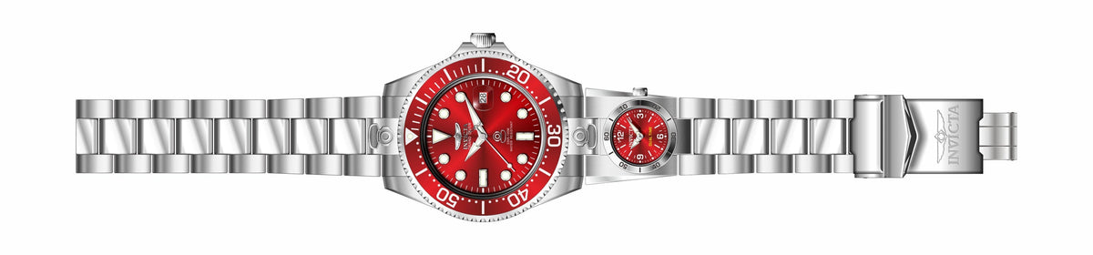 Invicta Pro Diver Red Dial Mens Watch - 45814