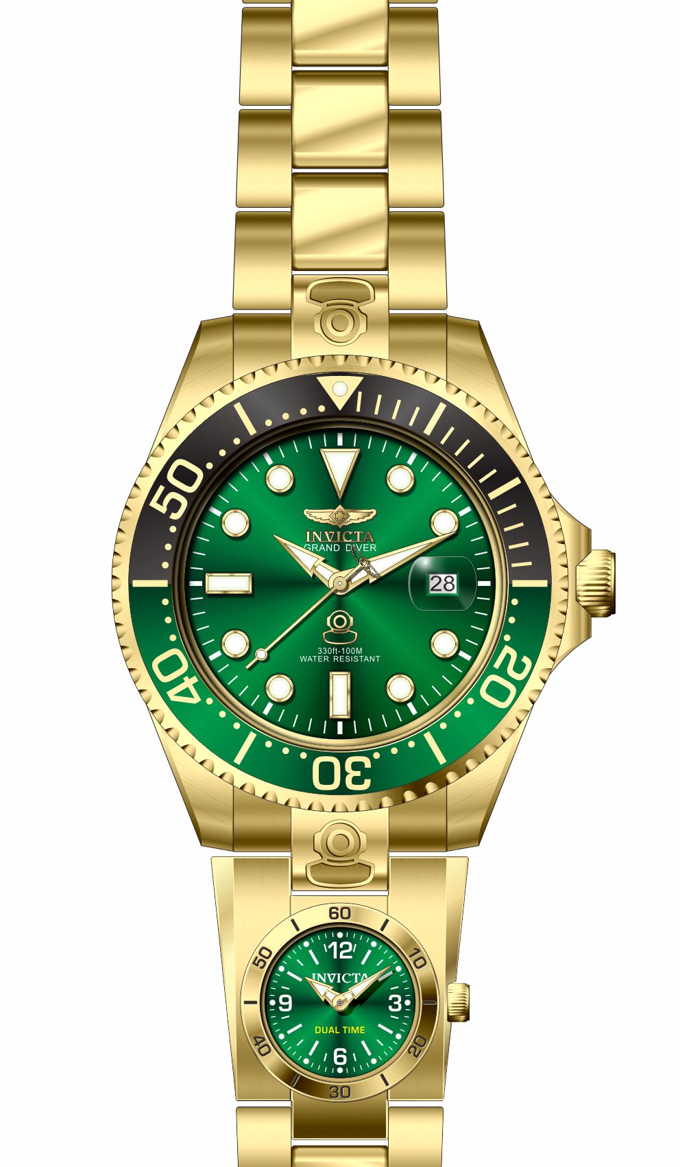 Invicta Pro Diver Green Dial Mens Watch - 45818