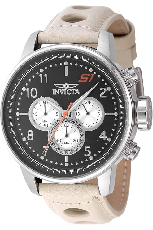 Invicta Leather Analogue Multicolour Dial Mens Watch-45914