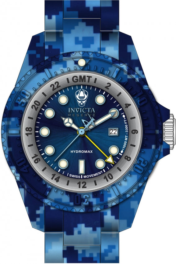 Invicta Reserve Analog Blue Dial Quartz Mens Watch -45940