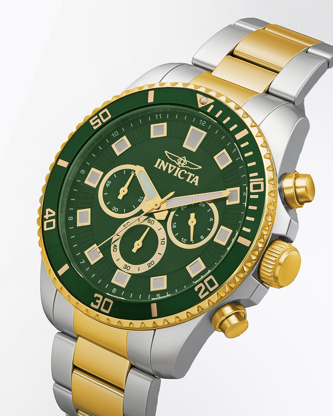 Invicta Pro Diver Quartz Green Dial Gents Watch - 46060