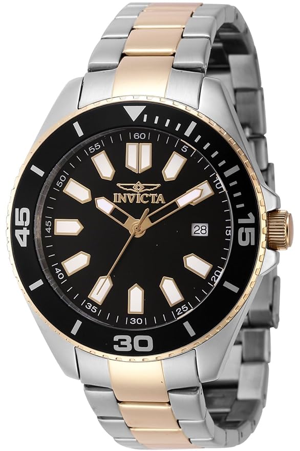Invicta Stainless Steel Analogue Black Dial Mens Watch-46319