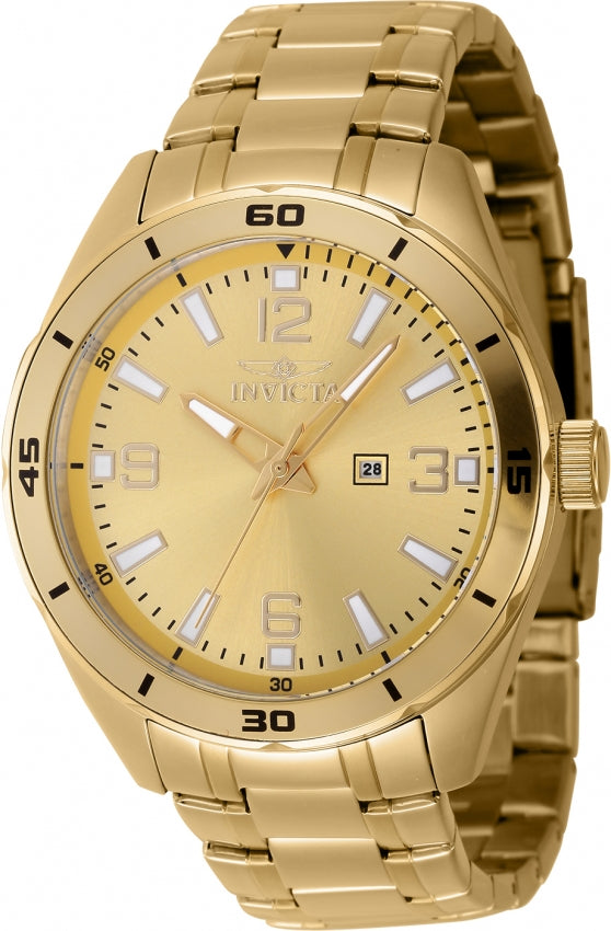 Invicta Pro Diver Quartz Gold Dial Analog Watch For Gents - 46676