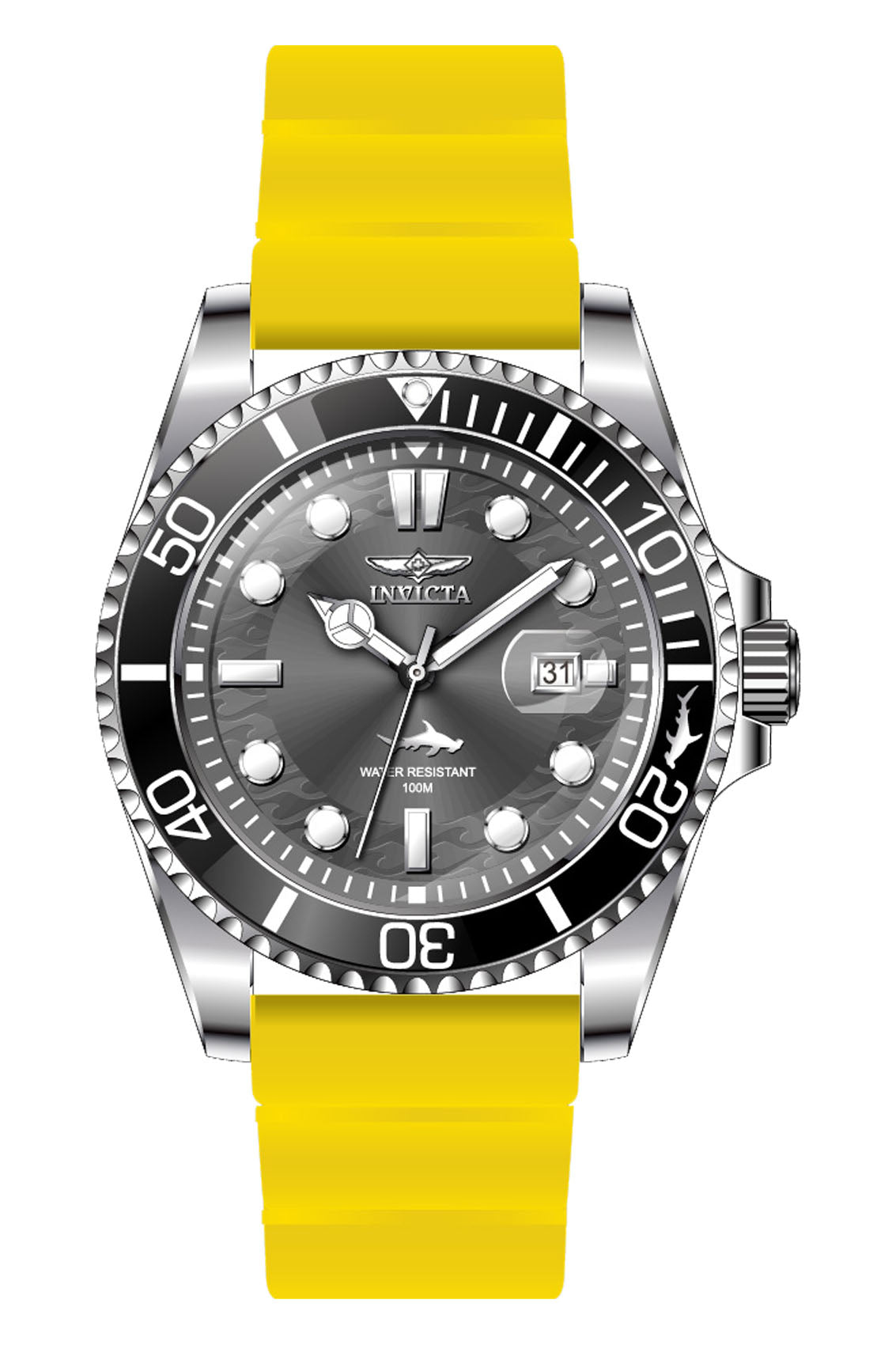 Invicta Pro Diver Charcoal Dial Mens Quartz Watch - 47163