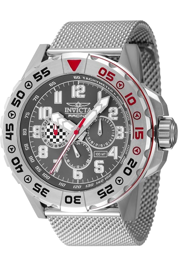 Invicta Racing Analog Grey Dial Men&