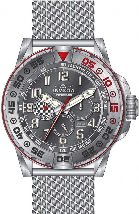 Invicta Racing Analog Grey Dial Men&