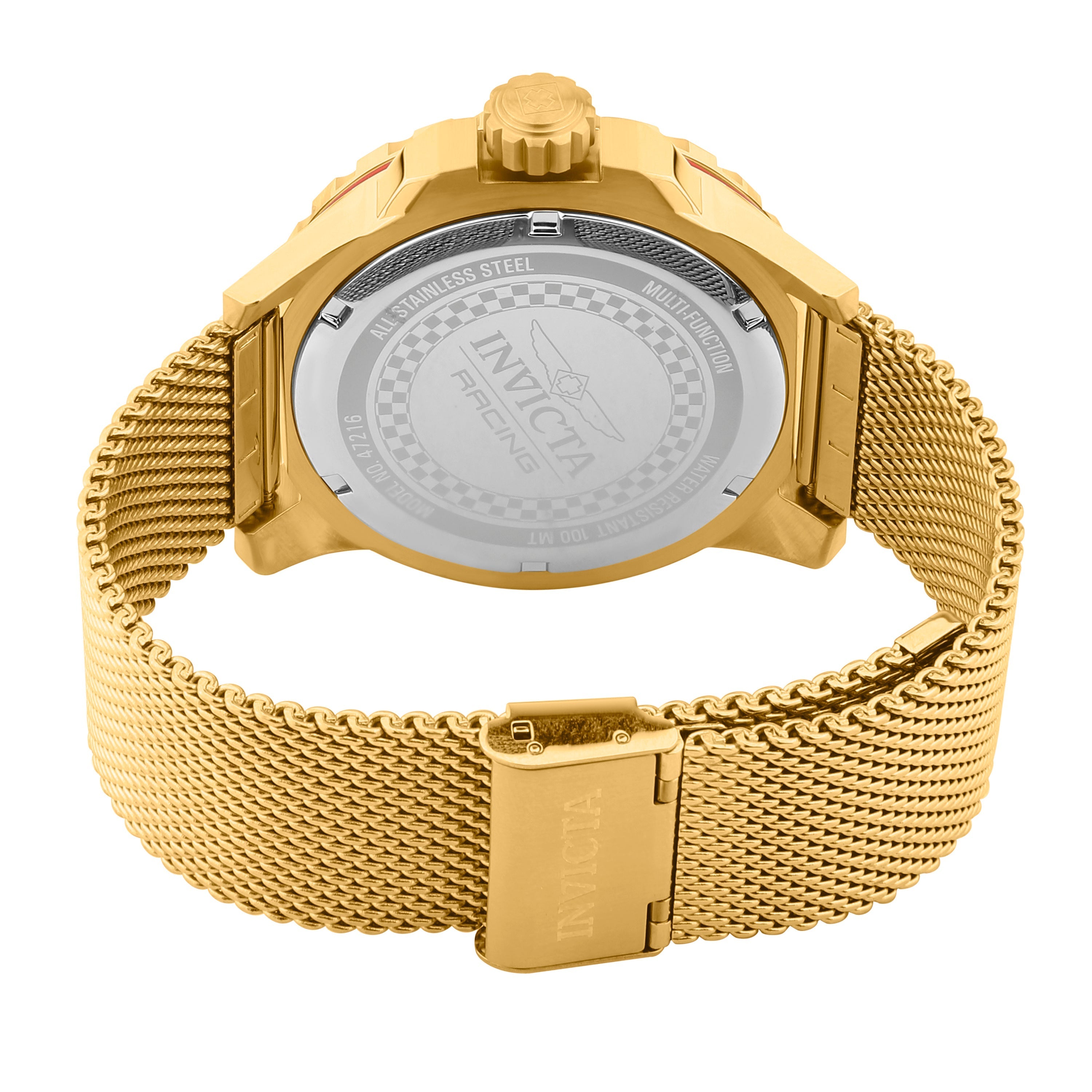 Invicta Racing Quartz Gold Dial Gents Watch - 47216