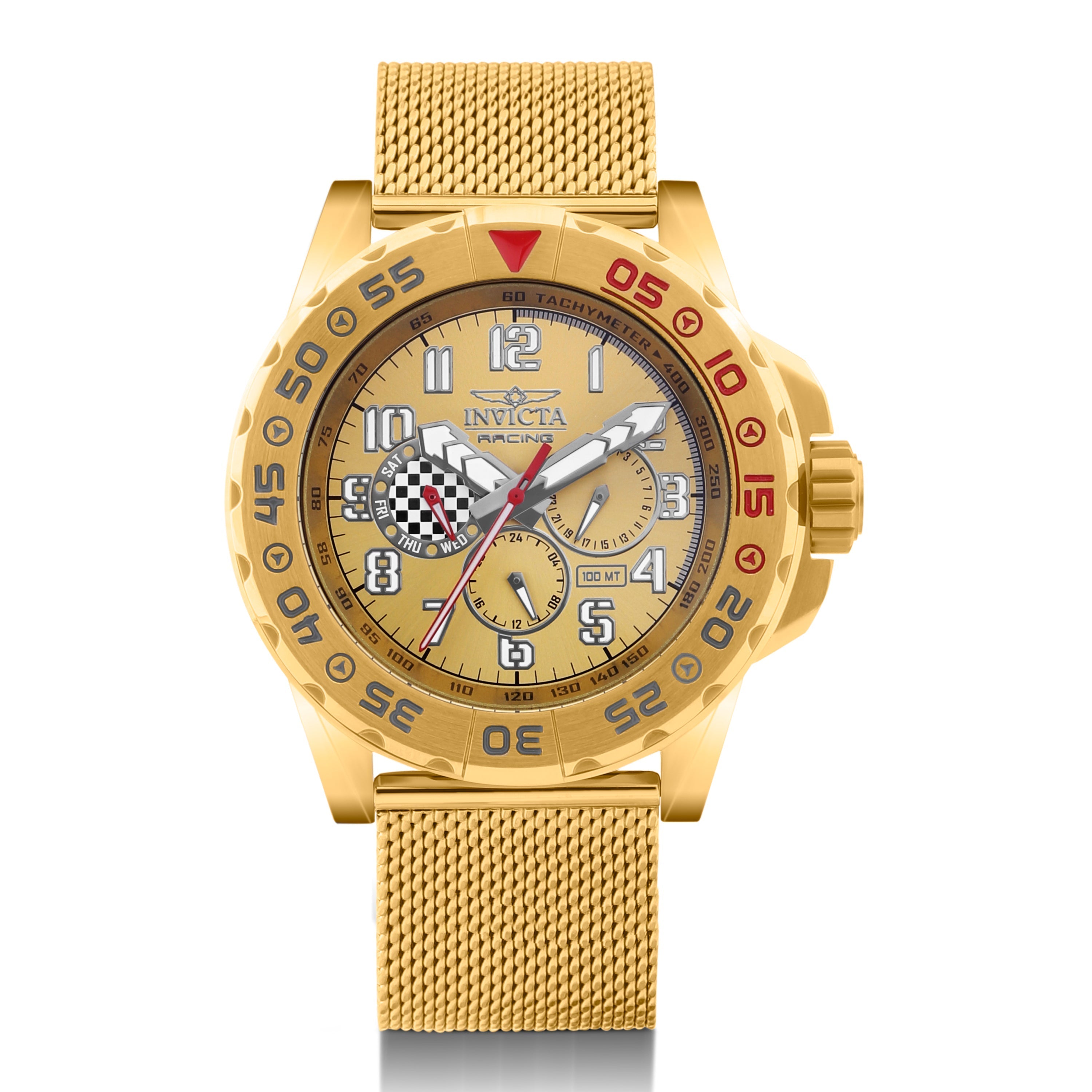 Invicta Racing Quartz Gold Dial Gents Watch - 47216