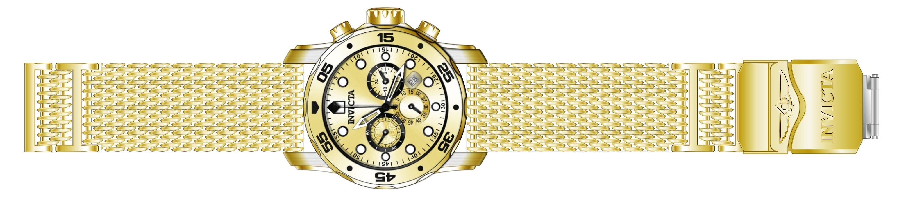 Invicta Pro Diver Gold Dial Mens Quartz Watch - 47240