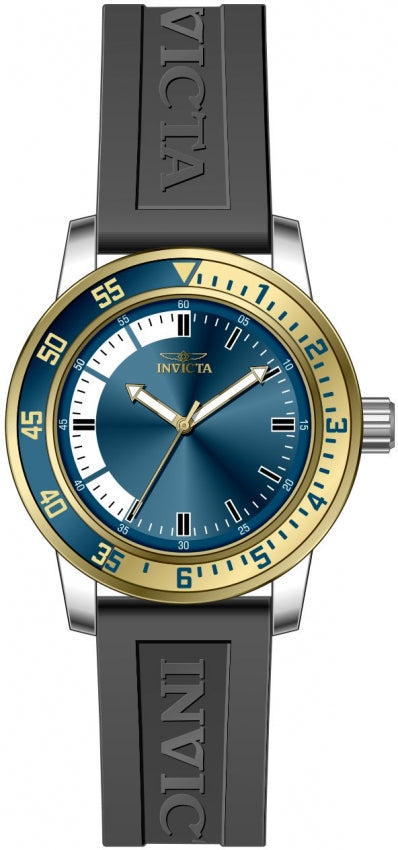 Invicta Silicone Analogue Multicolor Dial Mens Watch-47280, Band Color:Black
