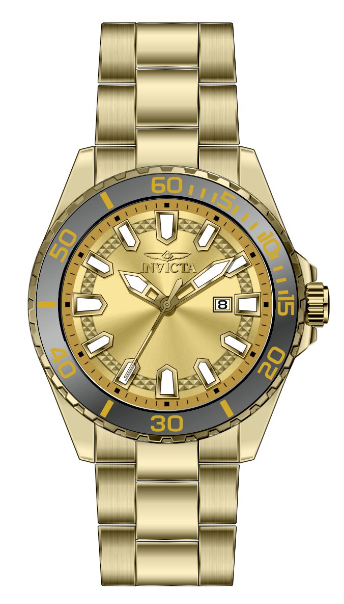 Invicta Pro Diver Gold Dial Mens Quartz Watch - 47341