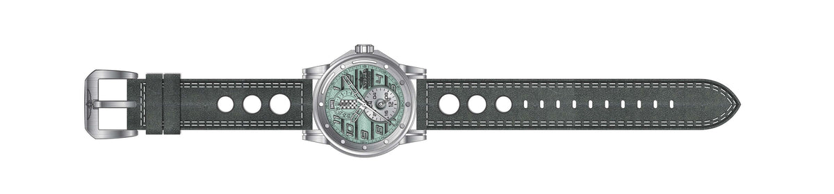 Invicta Leather Racing Quartz Multi Dial, Band Color Grey Analog Watch - For Men 47537