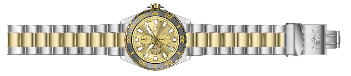 Invicta Stainless Steel Analogue Gold Dial, Band Color Multicolor Mens Watch-47579