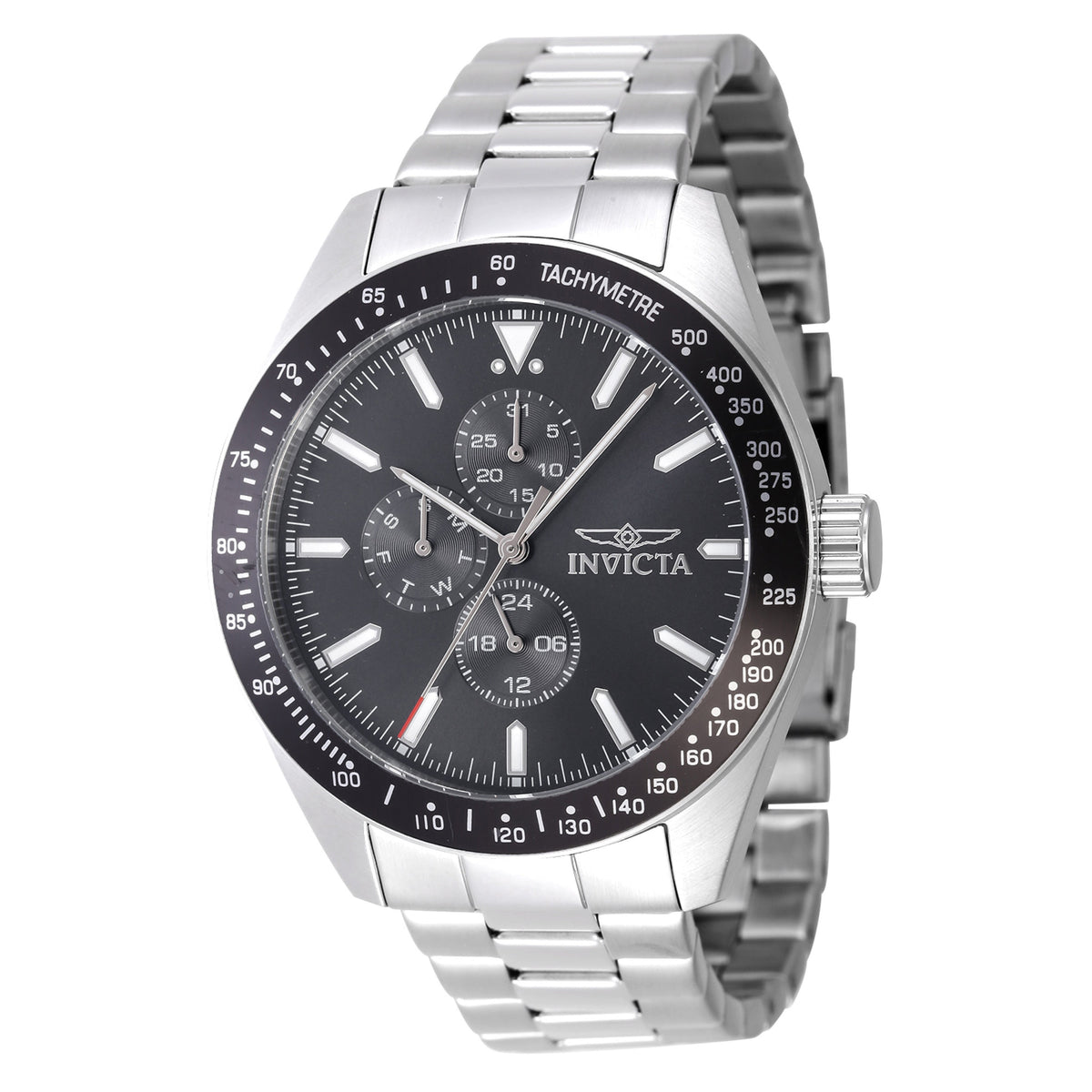 Invicta Stainless Steel Aviator Quartz Blackdial Analog Watch - For Men 47592