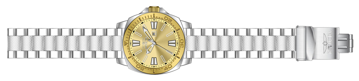 Invicta Stainless Steel Analogue Gold Dial Mens Watch-47603, Band Color Silver