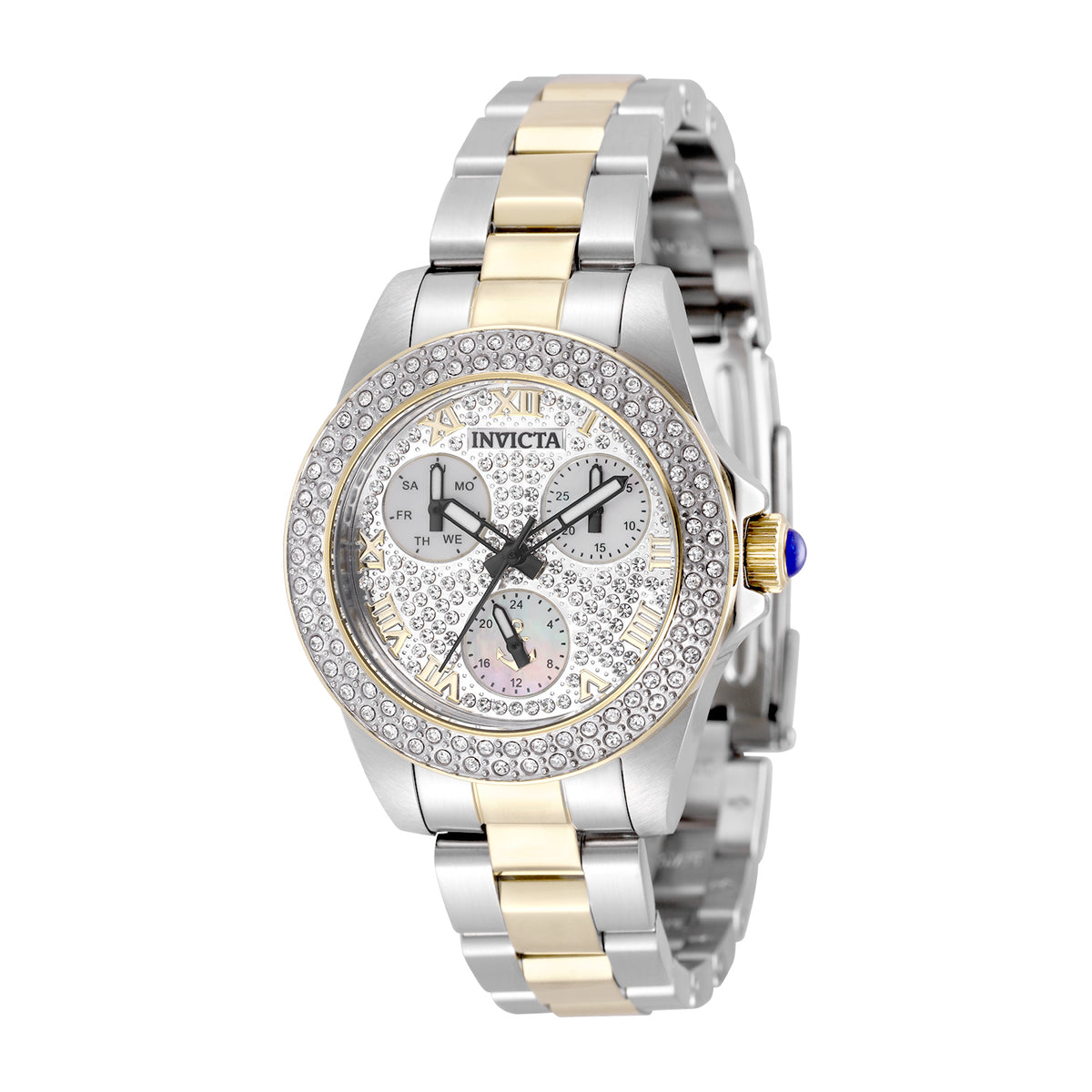 INVICTA Ocen Voyage Quartz Movement White, Pave Analog Dial Watch For Ladies- 47659