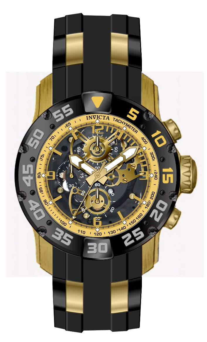 Invicta Invicta Racing Quartz Black Dial Watch For Gents - 48065