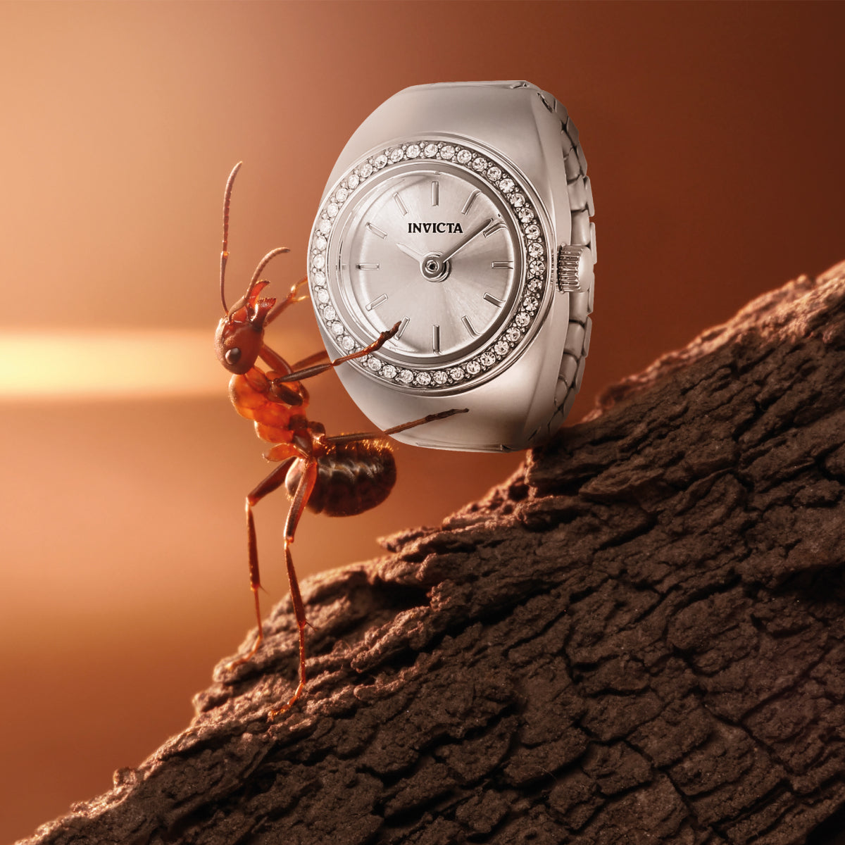 Invicta  Silver  Finger Ring Watch For - Ladies 48943
