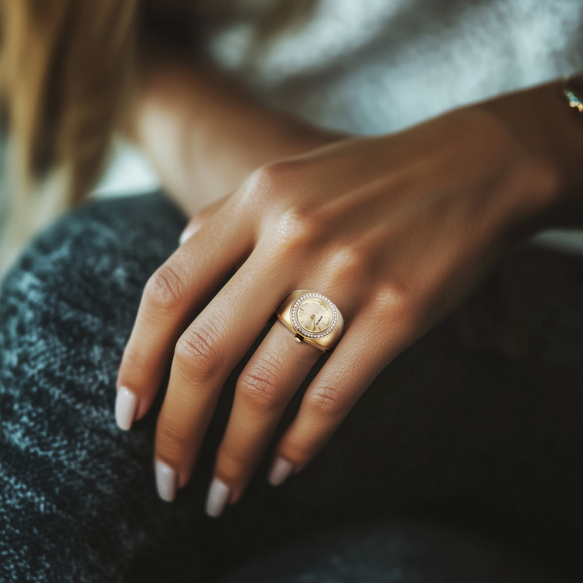 Invicta Gold Finger Ring Watch For - Ladies 48944