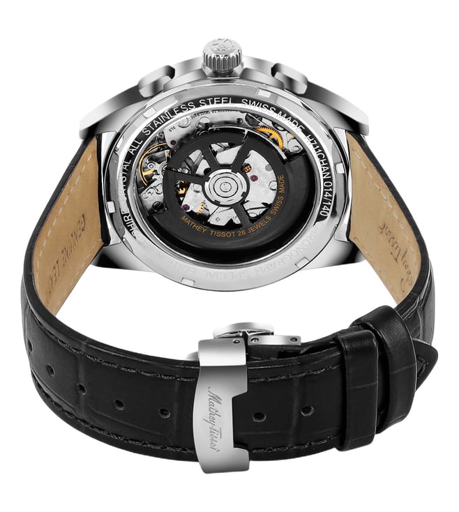 Mathey-Tissot Swiss Made Heritage Automatic Black Dial Analog Watch for Gents - H711CHTLAN